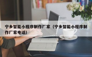常州宁乡智能小程序制作厂家（宁乡智能小程序制作厂家电话）
